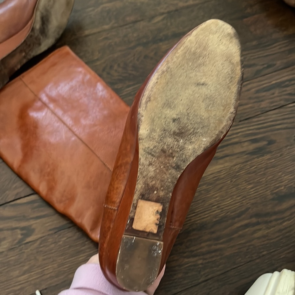 LOEFFLER RANDALL Leather wedge Riding Boots - Picture 5 of 6